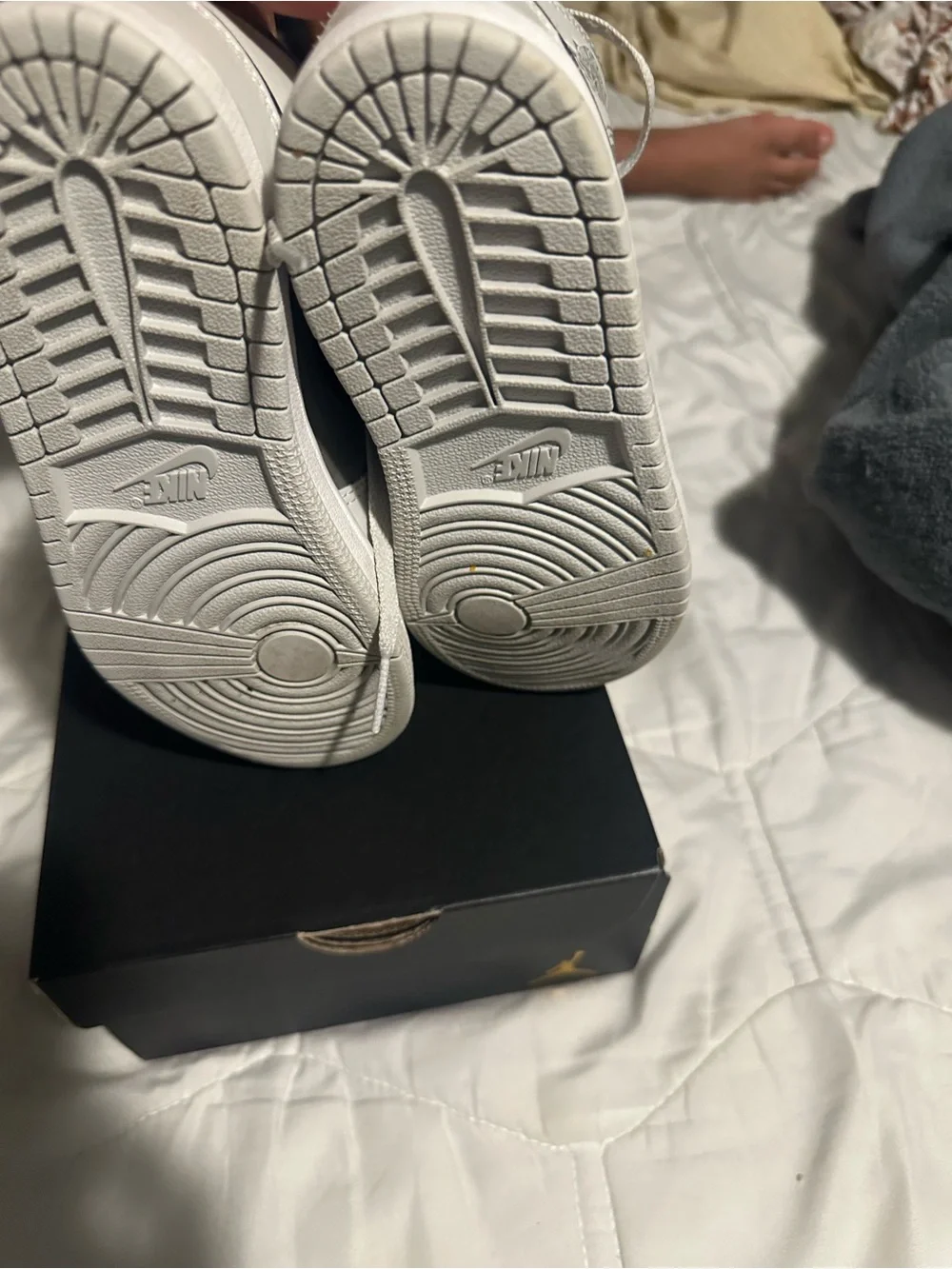 Jordan Kids Silver and Gray High-Top Sneakers